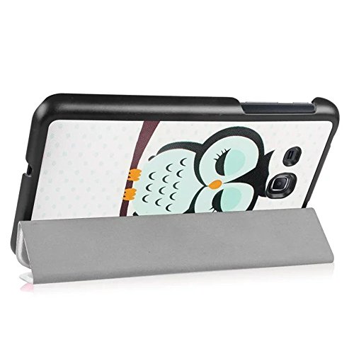 Hülle für Samsung Tab A 7.0“ ,PU Leder Case Hülle im Bookstyle Tasche für Samsung Galaxy Tab A (2016) 17,8 cm (7 Zoll) SM-T280 Schutzhülle Flip Cover Leder Schale Skin (#2 EULE) - 4