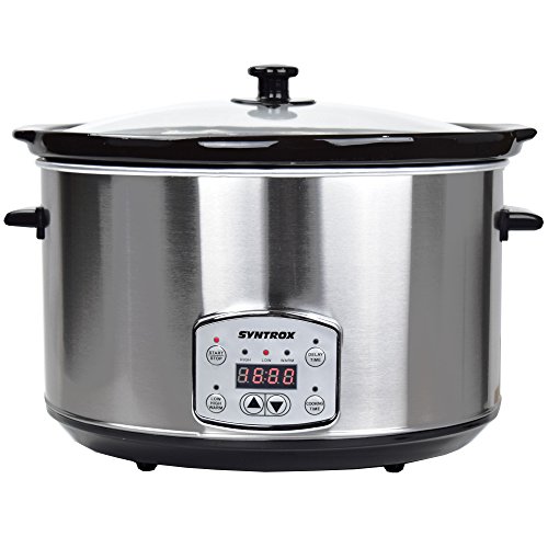 Syntrox Germany 8,0 Liter Digitaler Edelstahl Slow Cooker mit Timer und Warmhaltefunktion - 5