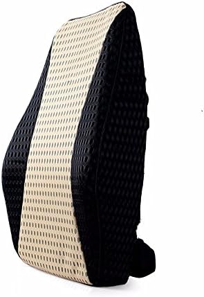 Four seasons on the pillow with double straps car lumbar support memory cotton car Cushion Seat Cushion office of the lumbar back support,C, large mesh