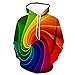 Produktbild LIMITA 3D Funny Jacke für Herren Langarm Kapuzenmäntel Bunte Hoodie-Blusen-Oberseiten 3D Stereo Digital Geometric Printing Pullover
