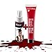 Produktbild feiermeier Halloween Kunstblut Spar-Set: Kunstblut + Blut Spray - Zombie Schminke Blut Filmblut Wunde Horror blutig Schminkset