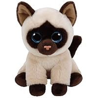 TY - Beanie Babies Jaden, peluche gato siamés, 15 cm (United Labels Ibérica