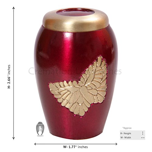 Memorial Messing Urns, Lovely Golden fliegenden Schmetterling pink Urne für Asche - 7