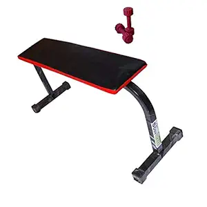 Body Maxx Flat Bench Plus 1 Kg x 2 PVC Dumbells