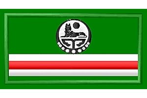 MASTERPATCH Aufnäher Flagge Chechnya, Patch, Patch, Patch, Patch, Patch, Patch, Patch, Cusson, Toppa, Ricamata, französischer Text, Flagge