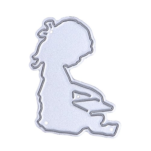 Demiawaking 1Pcs Baum und Kinder Schneiden Schablonen DIY Sammelalbum Dekor Papier Karten, Metall Buchzeichen , Metall Lesezeichen als Geschenk fuer Freunde - 6