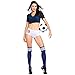 Produktbild Skyshop WM Fußball Cheerleader Kostüm Trikot Kleider,Sexy Frauen Fantasy Fußball Trikot-Set Set