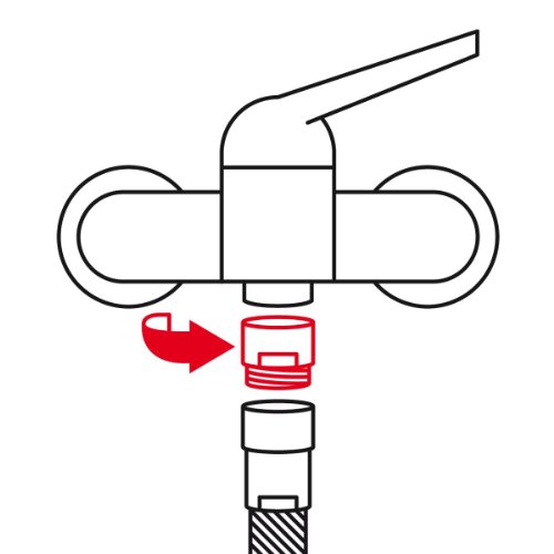 Perlator 11002898 Wasserspar-Verschraubung für Duscharmatur, 1/2 Zoll - 2