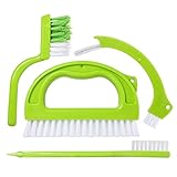 Herramientas de limpieza múltiples: perfecto para tubos, paredes de baldosas, encimeras y suelos. Cerdas resistentes que eliminan fácilmente el moho, la suciedad y la suciedad y el jabón, ayudan a lograr un objetivo de limpieza profunda del hogar.