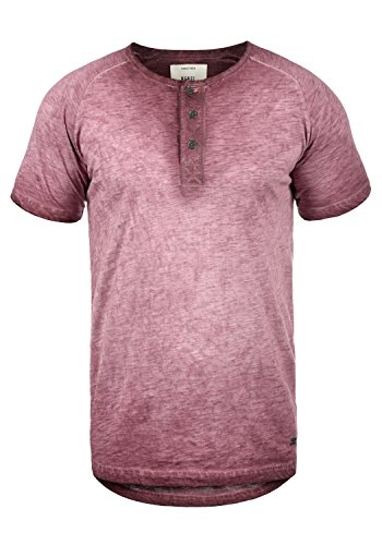 Redefined Rebel Mariano Herren T-Shirt Kurzarm Shirt mit Grandad-Ausschnitt Aus 100% Baumwolle, Größe:L, Farbe:Bordeaux Redefined Rebel Mariano Herren T-Shirt Kurzarm Shirt mit Grandad-Ausschnitt Aus 100% Baumwolle, Größe:L, Farbe:Bordeaux