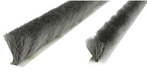 Preisvergleich Produktbild 10m BawiTec Bürstendichtung 6,7x11mm 1,75EUR / m Dichtungsbürste selbstklebend Türen