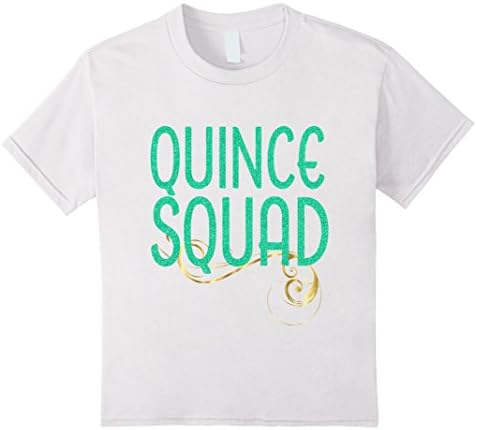 Quinceanera Birthday Shirt 15th 15 Quince Squad Mint Green Kids 12 White