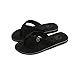 Produktbild Ba Zha Hei Männer Rutschfest Strandschuhe Männlicher Widerstand Badezimmer Hausschuhe Sandalen Flach Sandalen Schuhe Blume Strandschuhe Männer Strand Hausschuhe Clip Zeh Flip Flops (Schwarz, 44)