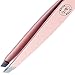 Precision Eyebrow Slant Tweezers | Perfectly Aligned Slanted Tip | Premium Quality | Remove Ingrown Hair | For Splinter, Tick and Glass Removal - Light Pink