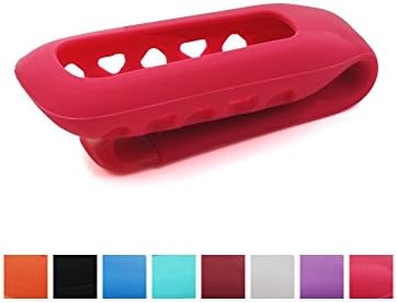 Fitbit One Clip, FuzzyGreen Limited® Rose Red Rubber Replacement Clip Holder