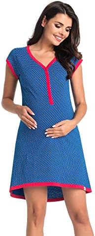short-sleeved maternity/nursing nightgown Franca made of 100 % cotton