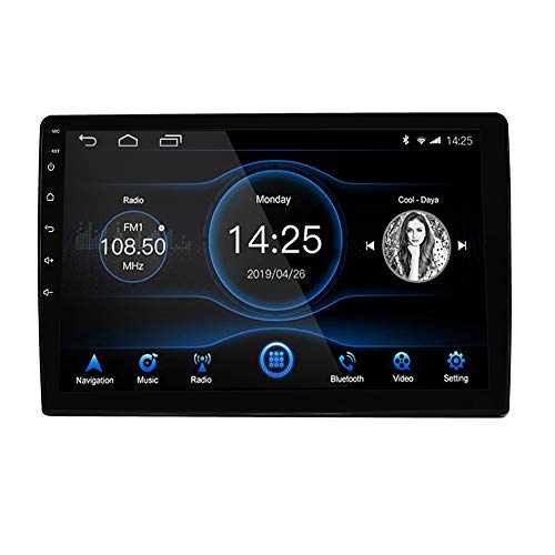 KKXXX S12T Android 8.1 Car Stereo GPS Navigation 2 DIN 10 Pulgadas Autoradio Am FM RDS 1GB RAM 16GB ROM Wi-Fi BT Llamadas Manos Libres Control del Volante Control Enlace Espejo Subwoofer