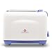 Produktbild Lh$yu 2 tranches de grille-pain rétro • 2 fentes • Réglage automatique • 750 W • Fonction de dégivrage • Fonction de décongélation et de réchauffage • plastique • Conteneur à miettes amovible • Blanc high quality