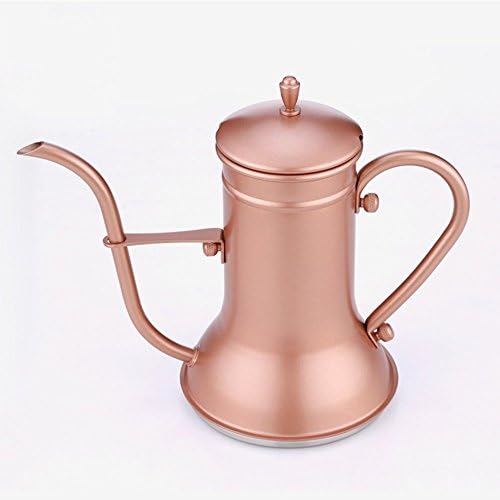 XYQ - Pot Kettle Stainless Steel 1200ml Bronze Thin Mouth Pot Red Coffee Home Bar Electric Kettles Stainless steel lamp hand punch pot coffee maker bar counter