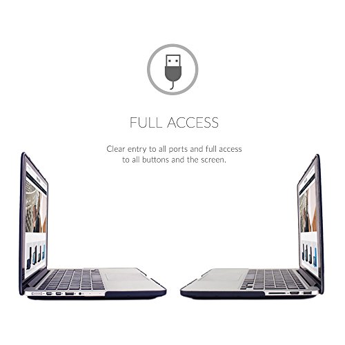Macbook 13 Hülle, Snugg Apple Macbook 13 Hülle Case Tasche [Deluxe Satin Touch] Ultra Slim – Schwarz - 4