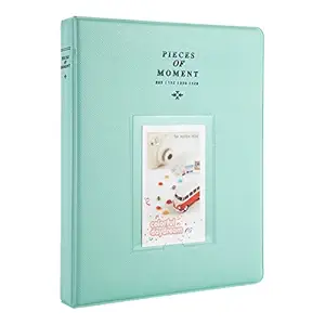 CAIUL Compatible 128 Pockets Mini Photo Album for Fujifilm Instax Mini 7s 8 8+ 9 25 26 50s 70 90 Film, Polaroid PIC-300 Z2300 Film (Ice Blue)