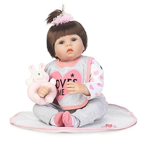 Preisvergleich Produktbild Haixin Reborn Baby Puppe silikonpuppe 55cm mit blauen Augen