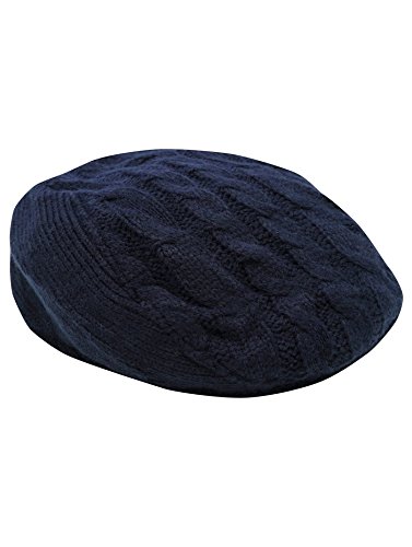 M&Co Baby Boy Cute And Cosy Winter Cable Knit Flat Cap Navy M (Baby)