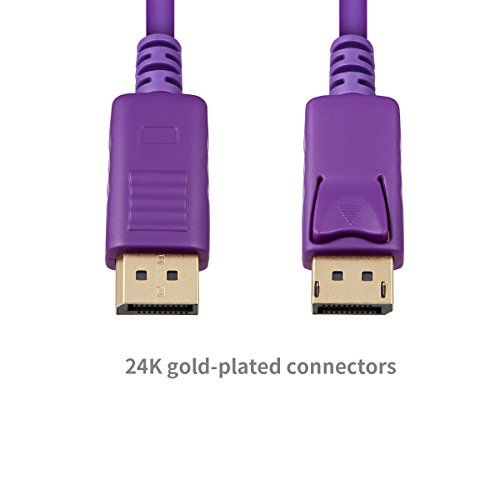 DisplayPort Kabel, 1.8m DisplayPort zu DisplayPort Ultra HD 1080p 4K-Auflösung Bereit Cable (lila) von SZCTKlink - 3