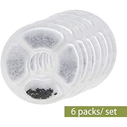 DADYPET Filtres pour Fontaine à Chat Chien, Filtres de Remplacement, Filtre de Rechange Seulement Compatible Fontaine à Eau pour Chat Chien, Saine et Hygiénique, Lot de 6