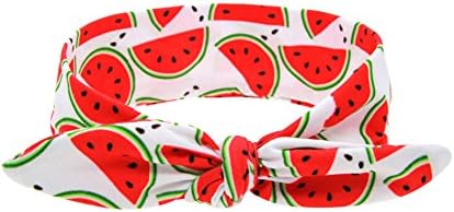 CuteOn Baby Fruit Headband Ribbon Turban Wrap Girls Hair Band Watermelon