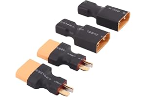 OliRC Lot de 4 adaptateurs XT90 vers T-Plug Deans mâle femelle RC (C164-4)