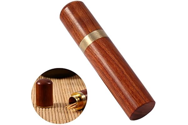 Hztyyier Porte cure-dents Portable porte-cure-dents en bois Mini cure-dents Box Pocket porte-cure-dents Ultralight Kit de voyage(bois de rose)