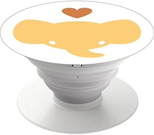 Multi-Function Pop Out Phone Grip and Stand, Socket Mobile Holder for your Phone &amp; Tablet - cute elephant heart graphic