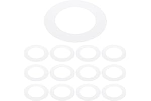 PATIKIL 3.2" ID 4.9" OD Plastic Trim Ring, 12 Pcs Ceiling Light Goof Rings Matte Circular Light Cover Lighting Fixture for Ceiling Wall Recessed Can Downlights, Translucent Matte White