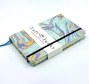 CRAFT JUNKY Hardcover Journal Notebook, Unruled Diary for Women and Men, A5 Hard Cover Dairy Notebook for Writing,120Gsm Handmade Thick Paper with Fine Inner Pocket, (5.5