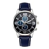 IG Invictus Klassische Herrenuhr Armbanduhr Lederband Quarz Casual Uhren MIGEER Gürteluhr Mi Geer G2065 Die Navy
