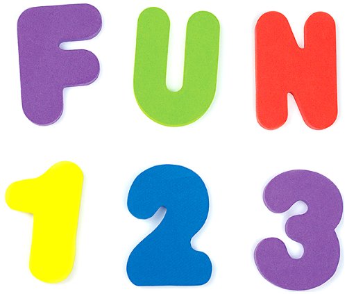 36 Bath Foam Letters and Numbers (Letters A-Z; Numbers 0-9)
