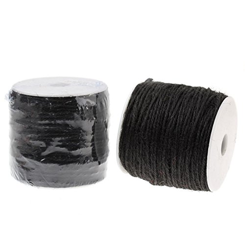 100m Jutekordel/Juteschnur schwarz 1mm - 3