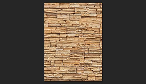 Vlies Tapete ! Top ! Deko Panel Fototapete ! Wand Bilder XXL ! Wandtapete Mustertapete ! 3 Motive zur Auswahl 10m Steine Steinwand Steinoptik Braun f-A-0020-j-b - 2