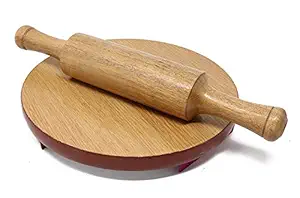 Handcraftd Chakla-Belan Wooden Polpat-Roti Roller, 9 inch