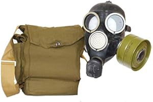 OldShop Máscara de gas REPLICA Gp-7 Rusia URSS militar de goma con todo el equipo: Máscara, bolsa y filtros