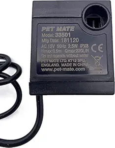 Cat Mate Replacement Pump for Pet Fountain (Power Adapter Not Included)