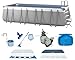 Produktbild Intex 549x274x132 cm Ultra Frame Swimming Pool 28352 Komplett-Set mit Extra-Zubehör wie: Reinigungsset, Skimmer und Fußbad
