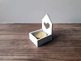  Pack de tres portavelas blancos con forma de casita de estilo nórdico - Incluye tres velas