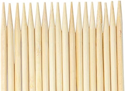 20cm, 8 inch 5mm bamboo skewers ideal for Kebab and Corn on the Corb, Bamboo Roasting Sticks, Skewers, Thick Extra Long Heavy Duty Wooden Skewers, 100 Pieces. Perfect for Hot Dogs, Kebabs ,Sausage, Eco and Environmentally Safe 100% Biodegradable (Proud to be 1st on Amazon UK)