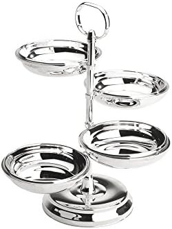 Zilverstad Snack Dish, 4-Tier, Steel, Silver, 12.5 x 12.5 x 29 cm