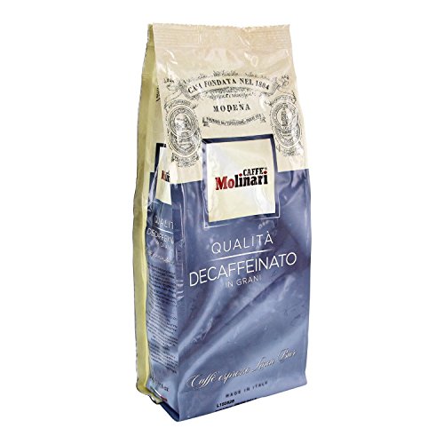 Caffè Molinari Espresso-Kaffee 'Decaffeinato', entkoffeiniert, 500 g ganze Bohne, 1er Pack (1 x 500 g)