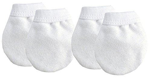 Baby Anti Scratch Mittens (White)
