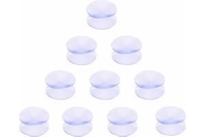 YSJJZRL 10 Pcs Ventouses Double Face Ventouse en Plastique PVC Transparent sans Trace Ventouses durables pour Pare-Chocs de Table en Verre, entretoises de Table en Verre et Plus