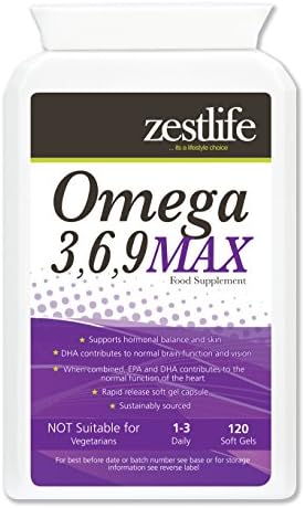Omega 3,6,9 MAX 1000mg - 120 Capsules Fatty Acids and EPA & DHA